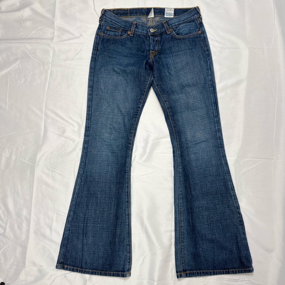 Lucky Brand Dungarees Gene Montesano Flare Jeans Women’s 26 USA Bell Bottom Y2K